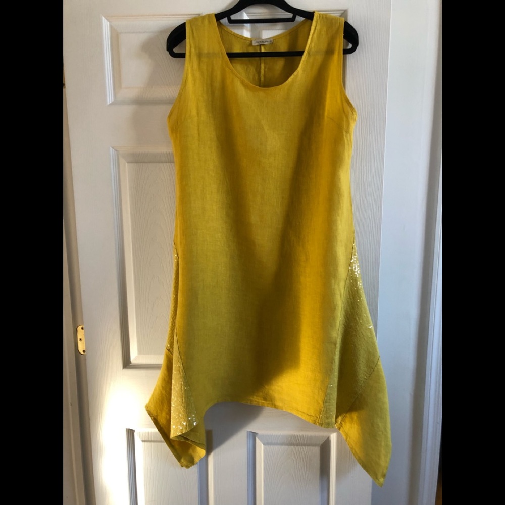 Linen asymmetrical dress